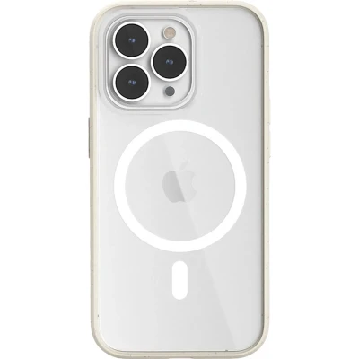 Afbeelding van Woodcessories clear Case bio MagSafe geschikt voor iPhone 14 Pro Max gemaakt van materialen en draadloos laden Offwhite