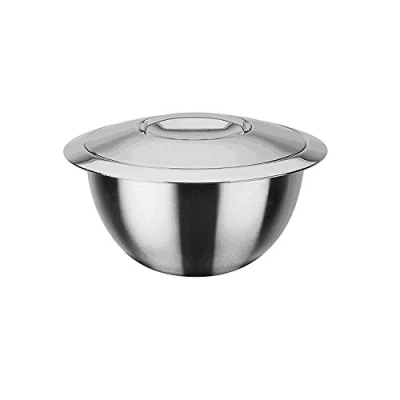 Afbeelding van GSW Stahlwaren GmbH Thermo mengkom met deksel, 20 x 12,3 cm, 2 l, roestvrij staal, zilver, 30 cm