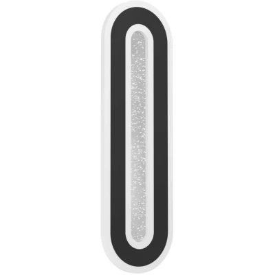 Afbeelding van EGLO LED plafondlamp Macchioni, plafonnière met kristaleffect, opbouwlamp voor keuken en kantoor, keukenlamp van metaal kunststof in zwart, neutraal wit, ⌀ 20 cm