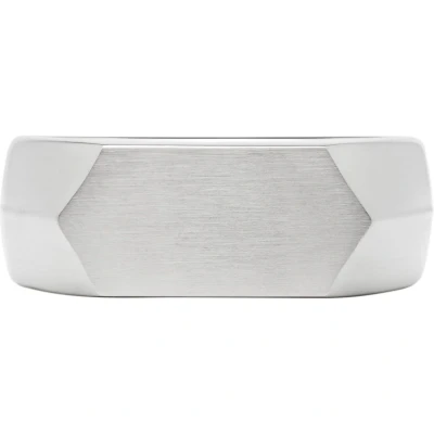Afbeelding van Fossil heren zegelring JF045600409 in de kleur Zilver, maat: US 12 = 21,4 mm