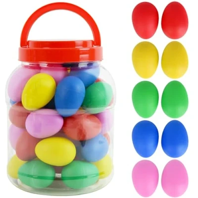 Afbeelding van A Star Multi Coloured Egg Shakers Kuipje van 40 Stuks Percussie Ritme Plastic Ei Maracas Gemengde Kleuren