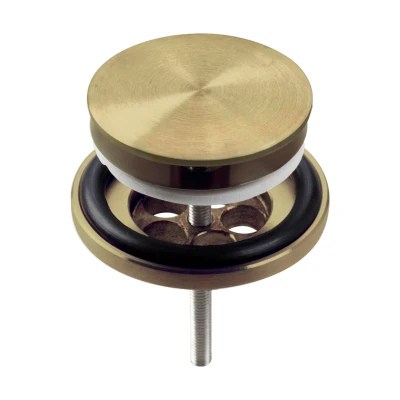 Afbeelding van Clou Mini Wash Me plug met afdekkap goud geborsteld PVD