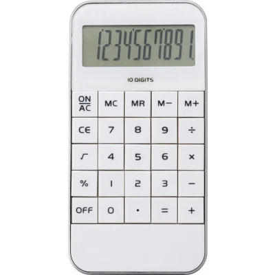 Afbeelding van Basic rekenmachine/calculator wit 12 cm Rekenmachines