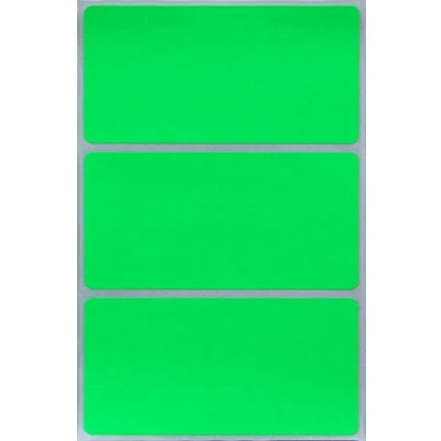 Afbeelding van Rechthoekige fluorescerende naambadges 10 cm x 5 neon groene sticker (102 mm 51 mm) 45 stuks van Royal Green