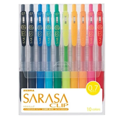 Afbeelding van Zebra Sarasa Clip 0.7, 10 Kleur Set (JJB15 10CA)