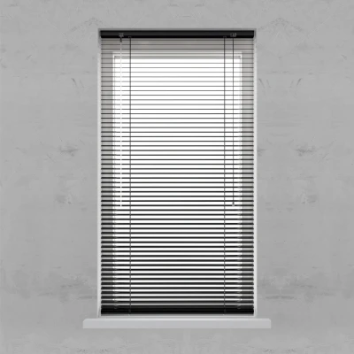 Afbeelding van Aluminium jaloezie 25 mm Smart Black 220x250cm (Zwart)