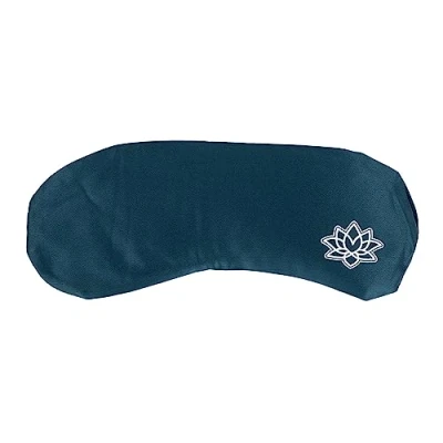 Afbeelding van Bodhi Zacht oogkussen met lavendel lijnzaadvulling, oogmasker voor yoga, ontspanning en meditatie, overtrek van mako satijn of zijde, wellness thuis (mako satijn, petrol)