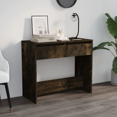 Afbeelding van Wandtafel 89x41x76,5 cm staal gerook eikenkleurig