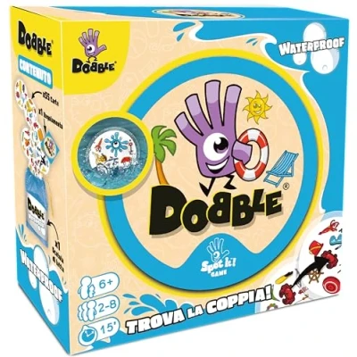 Afbeelding van Asmodee Dobble: waterdicht, kaartspel voor het hele gezin, Italiaanse editie, 8247, single