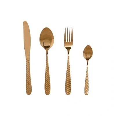 Afbeelding van Bestek Home ESPRIT Gouden Roestvrij staal 2 x 0,4 22,5 cm 16 Onderdelen