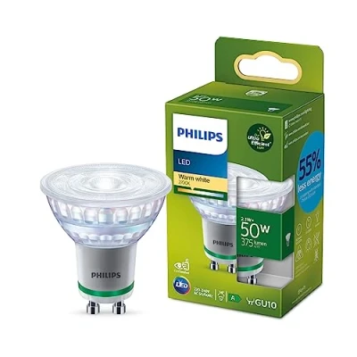 Afbeelding van Philips Ultra Efficient LED spot 50W GU10 Warmwit licht