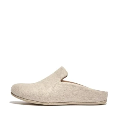 Afbeelding van Fitflop Dames Chrissie II Haus e01 vilten pantoffels schoen, Ivoor, 9 UK, 43 EU