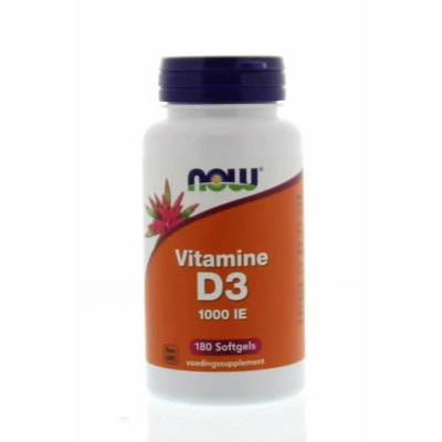 Afbeelding van 2x NOW Vitamine D3 1000 Ie 180 stuks