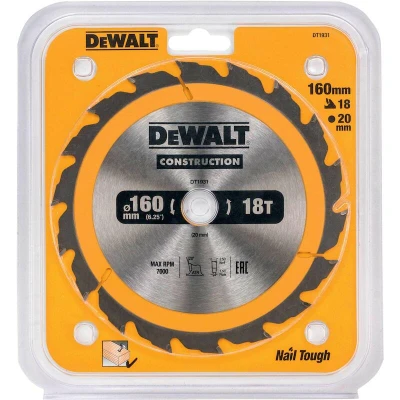 Afbeelding van DeWalt Accessoires Cirkelzaagblad 160x20x18t, positief 20, kerf 2,5mm DT1931 QZ