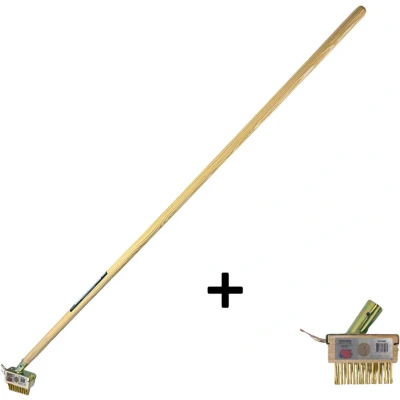 Afbeelding van Synx Tools Onkruidborstel met schraper + Extra Borstel Voegenborstels Voegenkrabbers 2x schr
