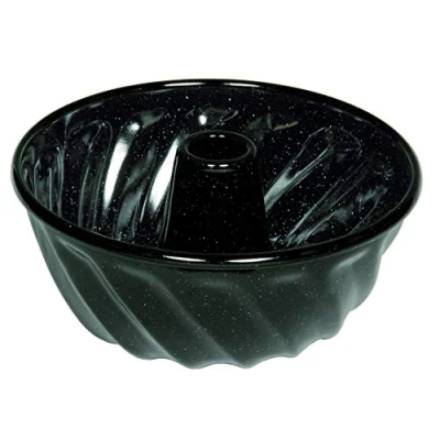 Afbeelding van Riess, 0631 022, cakevorm 18, klassiek bakvormen, diameter 18 cm, hoogte 9,7 inhoud 1,1 liter, email, zwart, inductie