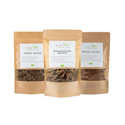 Afbeelding van Eetbare Insecten voor het eten van Catch Your Bug 30 g geroosterde sprinkhanen, huisjes en meelwormen