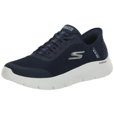 Afbeelding van Skechers Go Walk Flex Hands Free Slip ins Grand Entry Sneakers voor dames, marineblauw/wit., 39.5 EU Breed