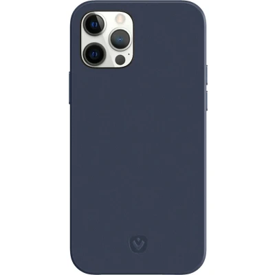 Afbeelding van Apple iPhone 12 Pro Max Hoesje Echt leder Valenta Hardcase/Backcover Donkerblauw Telefoonhoesje