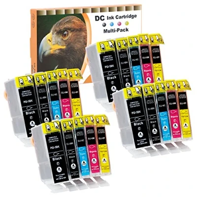 Afbeelding van D&amp;C 20 x inktcartridges, compatibel met Canon PGI 5 CLI 8 voor Pixma MP530, MP600, MP600r, MP610, MP800, MP800R, MP810, MP830, MP970, MX700, MX850, iP3300, iP3500, iP4200, stuks IP420. 0x