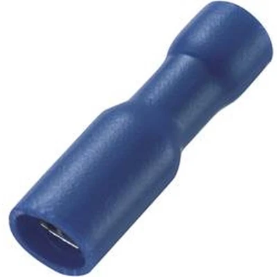 Afbeelding van TRU COMPONENTS 738995 ronde steekhuls 1.50mm² 2.50mm² pin Ø: 4mm volledig geïsoleerd blauw 100st