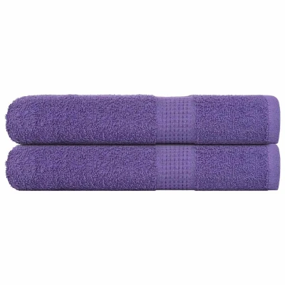 Afbeelding van vidaXL Handdoeken 2 st 100x200 cm 360 g/m² 100% katoen paars
