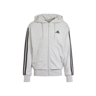 Afbeelding van adidas Sportswear Essentials 3 Stripes French Terry Ritshoodie Heren Grijs XS