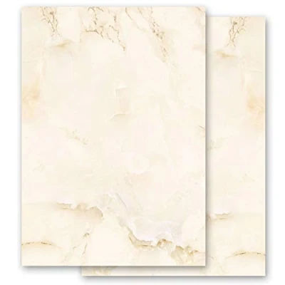Afbeelding van Briefpapier marmer &amp; structuur beige DIN A6 formaat 100 vellen Paper Media
