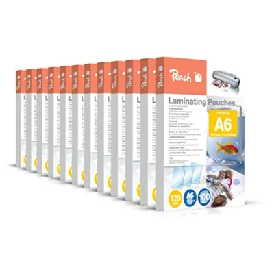 Afbeelding van Peach PP525 0412A lamineerfolie, DIN A6, 125 micron, 1200 stuks (12 à 100 stuks)