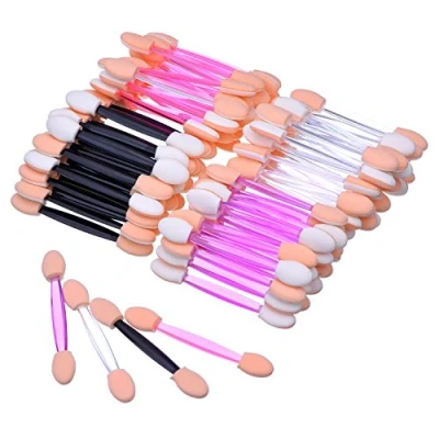 Afbeelding van Getta Oogschaduwkwast, dubbelzijdig, spons, applicator voor make upkwasten, 100 stuks, meerkleurig
