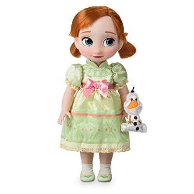 Afbeelding van Disney Store officiële Anna, pop uit animatiefilmcollectie, Frozen, 39 cm, echt uitziend haar, outfit, schoenen, collector&#039;s item, prinsessenpop geschikt voor 3 jaar en ouder