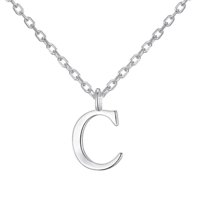 Afbeelding van Philip Jones Sterling zilveren initiaal C ketting, zilver