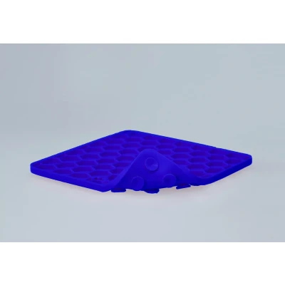 Afbeelding van Eat Slow Live Longer Lick Mat Relax Blauw