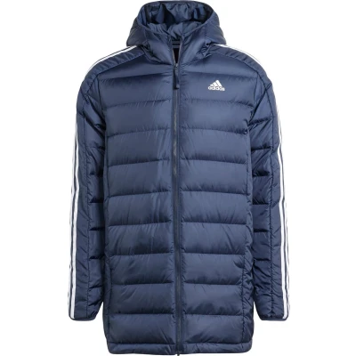 Afbeelding van adidas Sportswear Essentials 3 Stripes Light Donsparka met Capuchon Heren Blauw XS
