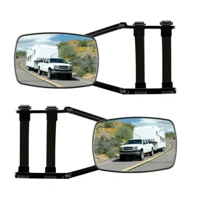 Afbeelding van Universele caravanspiegel 2 stuks 190x120mm opzetspiegel voor camper, woonwagen inklapbaar