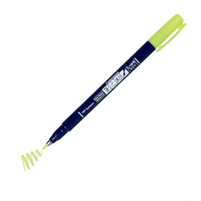 Afbeelding van Fudenosuke brush pen hard neon geel