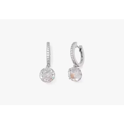 Afbeelding van kate spade new york PAVE Huggies Oorbellen clear/silvercoloured, Dames, Maat: One Size, Clear/silver coloured