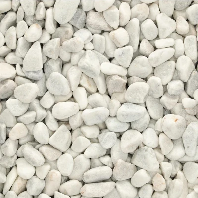 Afbeelding van Excluton Carrara rond 25 40 Mm (BigBag Á 1000 Kg) Geef uw tuin een luxe tintje met