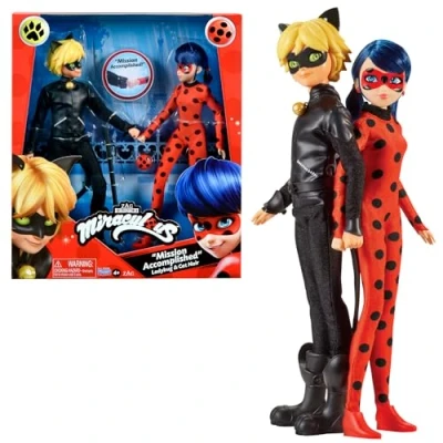 Afbeelding van Miraculous: Tales of Ladybug and Cat Noir Doll 2 Pack