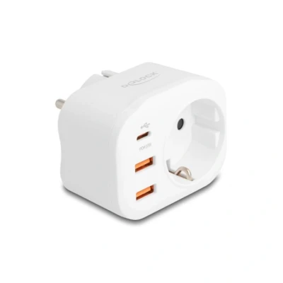Afbeelding van Delock Power Socket with childproof lock and USB PD charger 20 W