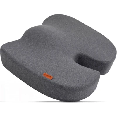 Afbeelding van Zitkussen Ergonomische Bureaustoel Comfortabel Zitten op Kantoor en Thuis Ontlasting voor Rug, Stuitbeen Perfect Stoelkussen Co Premium Memory Foam Stuitbeenkussen DYNMC YOU