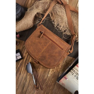 Afbeelding van Bruine handtas vintage style