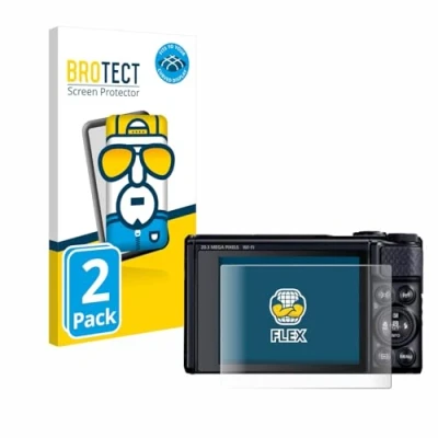 Afbeelding van BROTECT Screenprotector voor Canon PowerShot SX740 HS Lite Folie Beschermfolie transparant volledig dekking (2 Stuks)