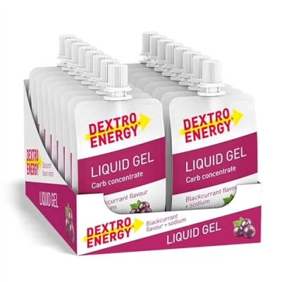 Afbeelding van Dextro Energy Liquid Gel Lekkere vegan energiereep Alternatief voor je work out Zwarte bessen + natrium 18 x 60 ml (pak met stuks)