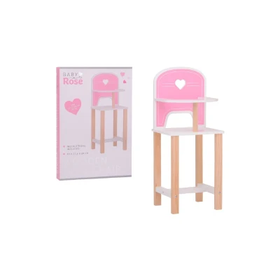 Afbeelding van Baby Rose houten poppenstoel 27721