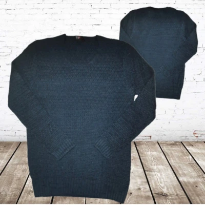 Afbeelding van Blauwe heren trui S Violento Truien en sweaters