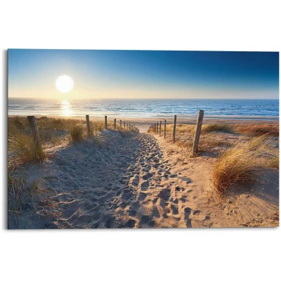 Afbeelding van Schilderij Duinpad 60x90 cm Beige Hout