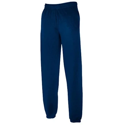 Afbeelding van Fruit of the Loom Classic Jog Pants joggingbroek voor heren, 1/2 stuks, met elastische open broekspijpen, Donkerblauw, S