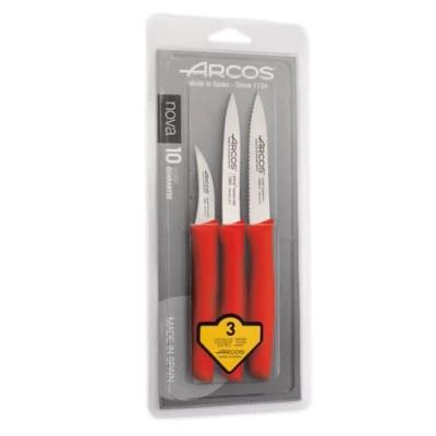 Afbeelding van Arcos 189622 Paring messen set, Acier_inoxydable, rood, normaal