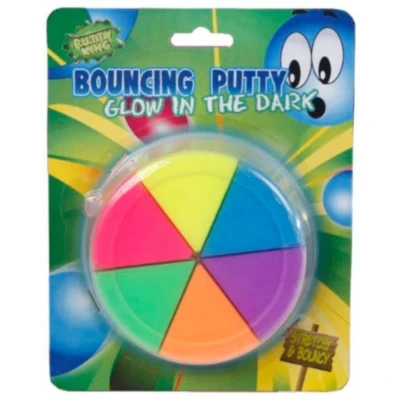 Afbeelding van Bouncing putty 6 kleur glow in the dark